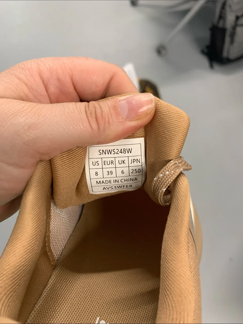 Neutral Cream and Tan Platform Runner Sneakers